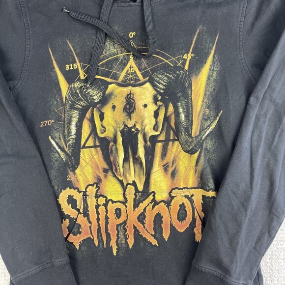 VTG Y2K Goth Slipknot Metal Band Women’s Hoodie Distressed Sweatshirt Size M - Picture 6 of 16